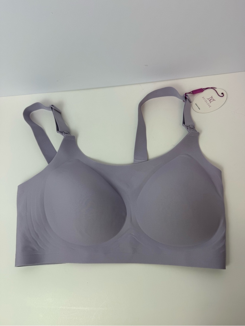 Avidlove Seamless Light Lavender Wireless Maternity/Nursing Bra Size Medium